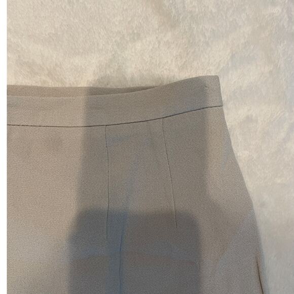 BURBERRYS Women's Vintage Knee Length Pencil Skirt Size 4 Light Gray Back Zipper - Picture 3 of 8